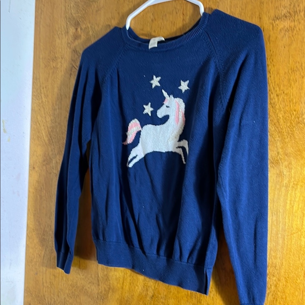 OshKosh B'gosh Blue Sweater with Unicorn and Stars